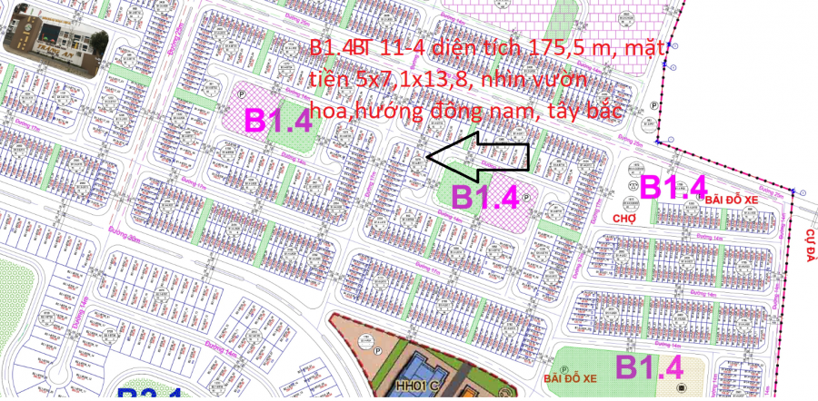 Chính chủ cần bán lỗ biệt thự KĐT Thanh Hà ô góc xịn sò 175 m nhìn vườn hoa giá công khai hơn 5 tỷ